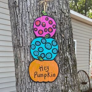Colorful Pumpkin Wall Hanging For Fall